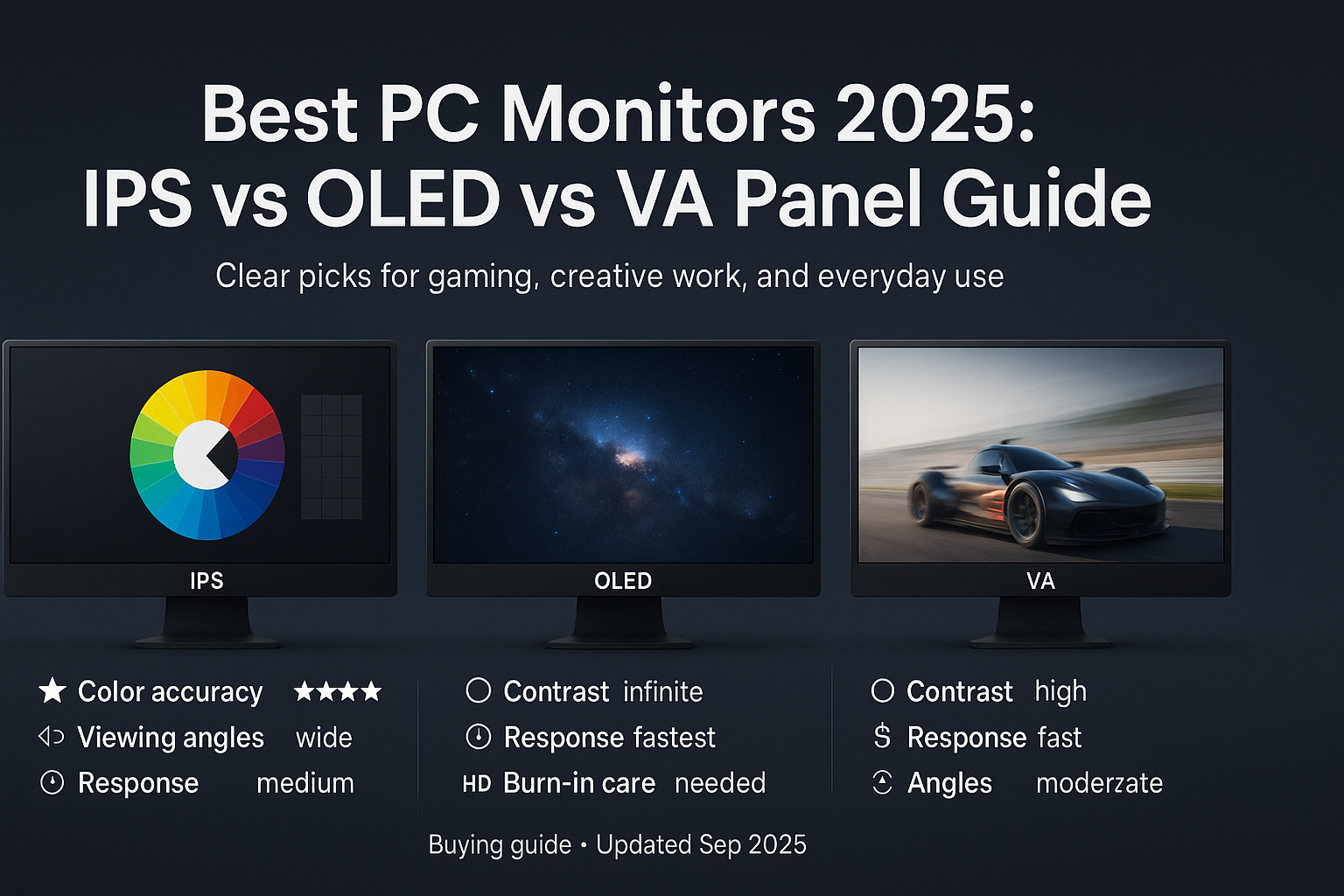 Discover the best PC monitor displays for 2025. Compare IPS, OLED, VA panels, resolutions from 1080p to 4K, and top brands like LG, Dell, Samsung. Expert buying guide with specific recommendations for gaming, work, and creative use.