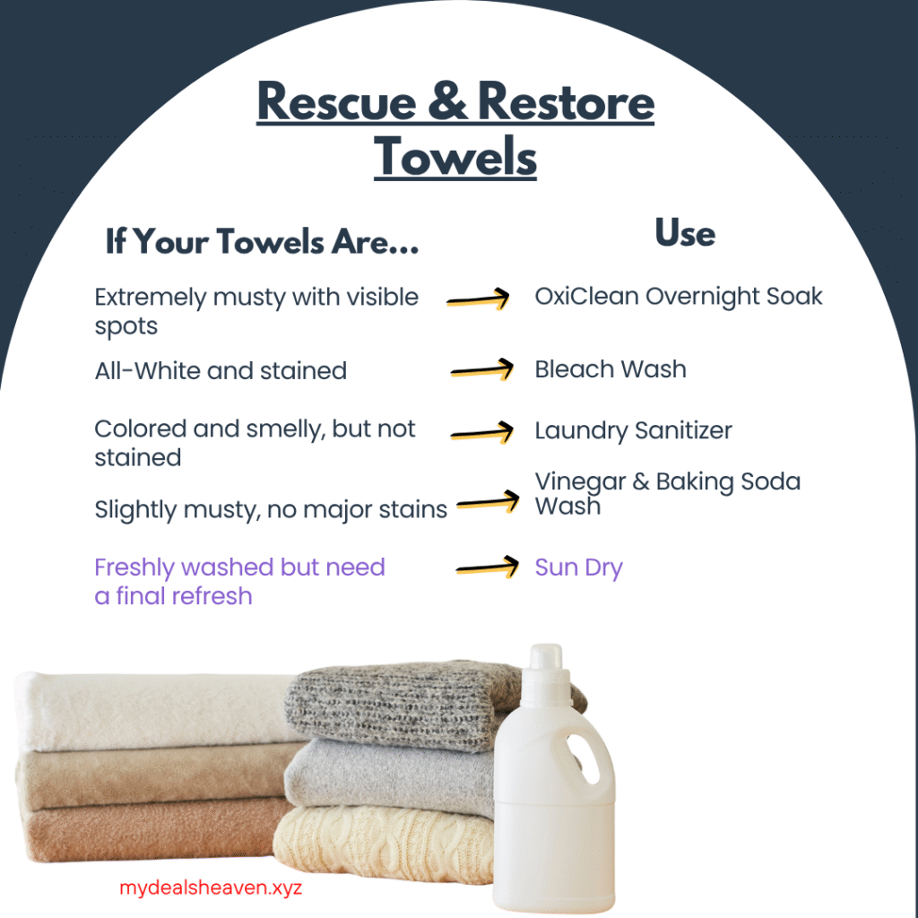 how to remove mildew stains from towels